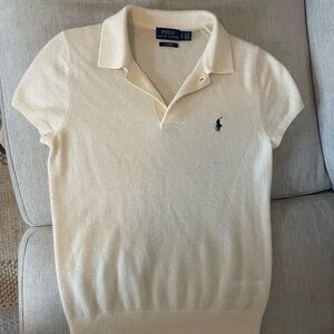 Ralph Lauren White Cashmere Polo